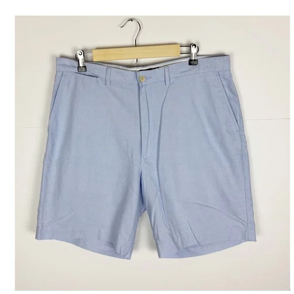 Polo Ralph Lauren Shorts Men’s Size 36 Blue Flat Front Casual Preppy Cotton - Picture 1 of 5